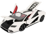 Lamborghini Countach LPI 800-4 White with Black Accents and Red Interior "Special Edition" 1/18 Diecast Model Car by Maisto-1