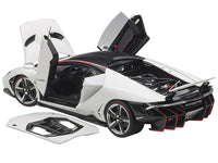 Lamborghini Centenario Bianci Isis / Solid White with Carbon Top 1/18 Model Car by Autoart-1