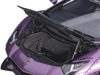 Lamborghini Aventador Liberty Walk LB-Works Viola SE30 Purple Metallic with Carbon Hood Limited Edition 1/18 Model Car by Autoart-2