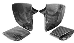 2004-2009 Lamborghini Gallardo Side Mirror Housings Carbon Fiber Outer ECG-LAM-GAMHC